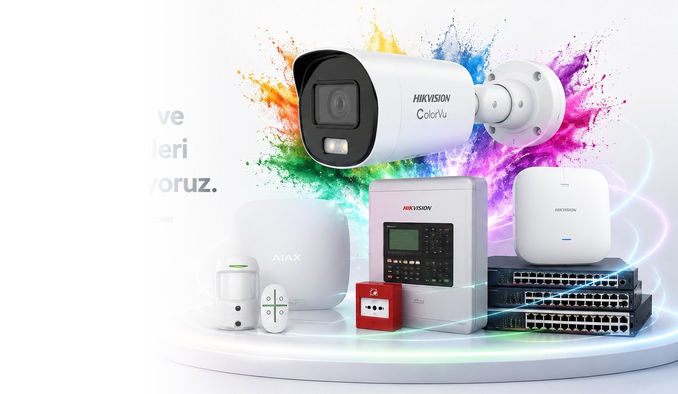 Hikvision ColorVu kamera, Ajax alarm, Hikvision yangın ihbar ve network ürünleri